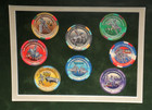 Casino Chips 1995 Rodeo 8 Pc Set Framed Paulson Commemorative Collector Mint