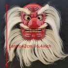 Japanese Vintage Kagura Mask Tengu Noh Mask Oni Hand Carving Traditional Craft