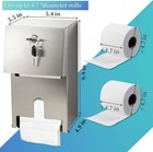 Commercial Double Rolls Toilet Paper Dispenser Holder heavy Duty Stainless Steel