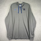 Kentucky Wildcats Hoodie Mens Xl Gray Nike Dri Fit Pullover Performance Ncaa