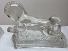 Vintage 1940   s Le Smith Glass Horse Bookends - Set Of 2