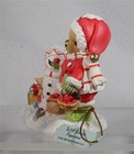 Cherished Teddies  will Santa Figurine  - Bear With Snowman - 135574 New In Box