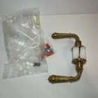 Ornate Solid Brass Gold Tone Door Handle Lever Intricate Carving