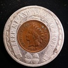 Nice Encased 1907 Indian Cent - The Peoples Bank Co   Alliance  Ohio