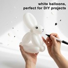 Nobledecor 260 Balloons 100pcs White Long 12 6 Inches  100pcs