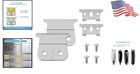 Replacement T-blades For Andis Lx2  Gtx   More - 2 Pack With Adjustable Guide