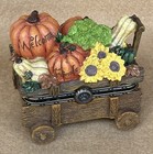 Boyds Bears 2014 Ashton   s Harvest Wagon With Pumpkin Mcnibble Nib 1e 1420