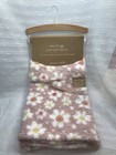 New Pink White Floral Baby Blanket Security Lovey Fuzzy Plush Warm   Cozy New