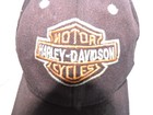 Harley Davidson Classic Black With Orange Logo Hook And Loop Adjustable