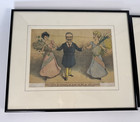 Pair Of Antique Puck Magazine Theodore Roosevelt Political Cartoons Caricatures