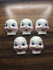 Lot Of 5 Vintage Hard Plastic Rabbit Faces   Instructions     Sweetheart Style