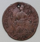 1787 Connecticut Colonial Copper 1 2d Brockage Error Miller 33 3-w 1 W 3400 Coin