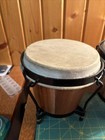 Wooden Bongo Drum Set W  Sheepskin Drum Heads  6      7     Made In India