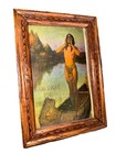 Antique Western Native American Indians Rendezvous    far Past The Frontier    Frame