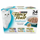 6 Pack-144 Cans  Fancy Feast Grilled Seafood Variety Pack Wet Cat Food