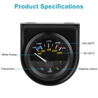 2   52mm Water Temp Temperature Gauge Meter Temp W  Sensor 40 120  c 100 250    Led