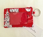 Vera Bradley    beary Merry Red    Zip Id Case   Lanyard   Nwt