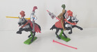 2 Vintage 1971 Britains Ltd  Deetail Medieval Horses And Knights Figures