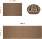 Kitchen Mat 2 Pcs Cushioned Anti Fatigue For Floor  Non Brown 