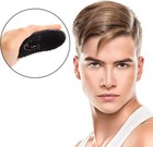 Pocket Palm Comb Shampoo Massager Scalp Brush 6 Packs Black Plastic Travel