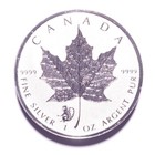 2016 Silver  5 Canadian Maple Leaf  9999 Reverse Proof Monkey Privy