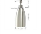 304 Stainless Steel Soap Dispenser 16oz Rust Proof Liquid Pump Brushed Nickel