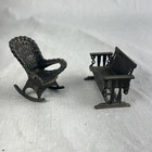Vintage 1970 s Durham Chair Swing Metal Dollhouse Furniture 2 Piece