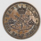 1852 Bank Of Upper Canada Half Penny Token Breton-720  Pc-5b1 Au  7 7g