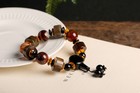 Chinese Natural Sardonyx Old Agate Individual Pen Men s Abacus Beads Bracelet