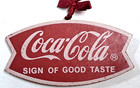 Coca-cola Sign Ornament Wooden Decoration Pre-owned Coke