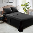Queen Flat Sheets 6-pack Soft Microfiber Bulk Use Black Comfortable