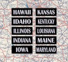 United States Us State Patches 3 25  X 1 25  Embroidered Iron-on Applique Biker