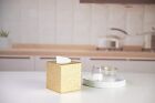 Tissue Box Cover Square gold Tissue Box Holder For Bathroom Accessories bathroom