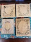 Lot Of  10  Wood Rubber Stamps Jrl Design Mixed Frames Outlines