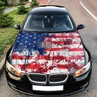 American Flag Car Hood Wrap Decal Vinyl Sticker Full Color Graphic Fit Any Car