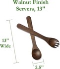 Walnut Finish Long Salad Servers  One Pair  13  X 2 1 2  X 5 16   2 Count