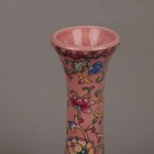 Chinese Old Porcelain Pink Enamel Colored Floral Patterned Flat Belly  Vase