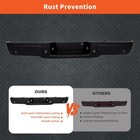Black Rear Steel Bumper W  Parking Sensor Hole For 2009-2014 F-150 Fo1103167