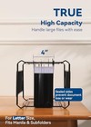 Plastic High Capacity Hanging File Folders  4  Expanding Pocket With Black