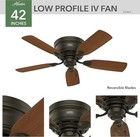 Hunter Low Profile Iv  Indoor  Ceiling Fan  No Light  42 Inch  New Bronze