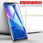 For Iphone 11 Xr Xs 8 7 Liquid Uv Full Glue Tempered Glass Screen Protector Film