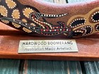 Boomerang Vintage Wooden Hand Painted And Stand Made In Australia L