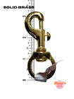 3 1 4  Solid Brass Snap clasp With 3 4  Round Swivel Eye  Repair Lead Rope reins