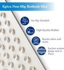 Epica Non Slip Bathtub Mat   Real Rubber Bath Mat For Tub  Shower  Baby Safety 