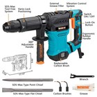 Sds Max Demolition Jack Hammer 12lb 1300w 11a Electric Breaker Berserker 1-9