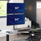 Vivo Dual Lcd Monitor Vertical Stand Mount  Fits 2 Ultrawide Screens Up To 34 