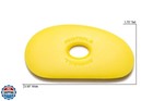 Mudtools Polymer Rib Yellow Size 1 Soft - Kidney Shape - Ceramics  Pottery  C