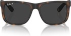 Ray-ban Rb4165 Justin Sunglasses Rubber Havana dark Gray Polarized Lenses 54mm