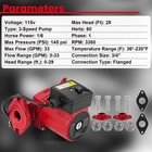Ups26-99fc 115v 1 6hp 3-speed Recirculating Pump Boiler For Radiant Red