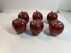 Lightweight Realistic Faux Apples Artificial Fake Fruit Lot Of 6 Red Apples